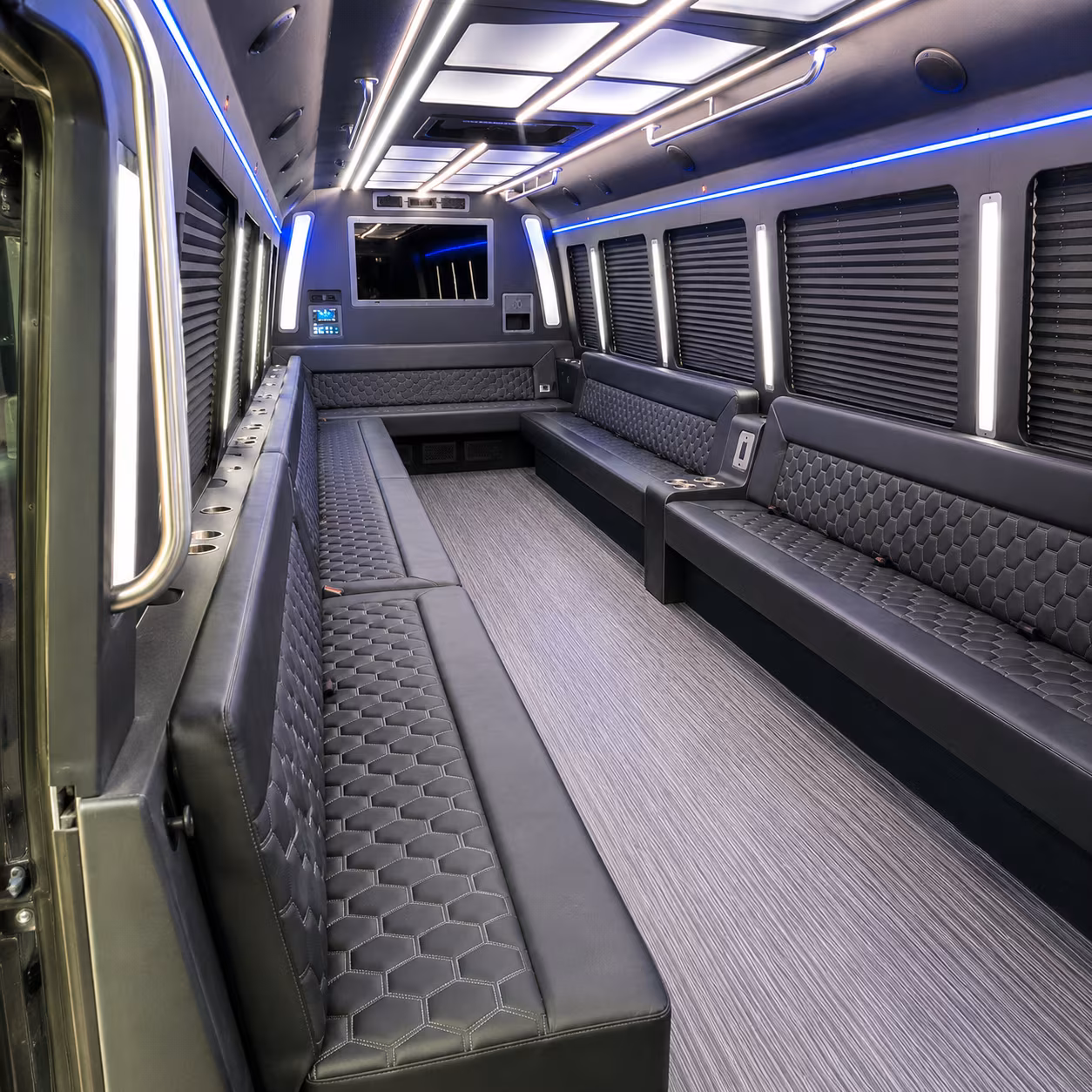 tuscaloosa 40 passenger party bus interior