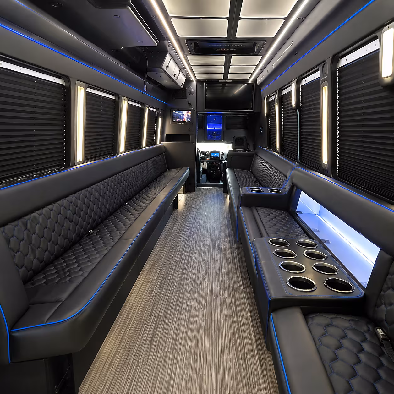 tuscaloosa party bus rental interior