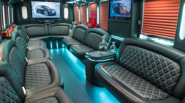 party bus rental interior columbus