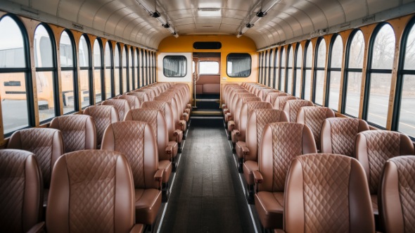 school bus rental interior columbus